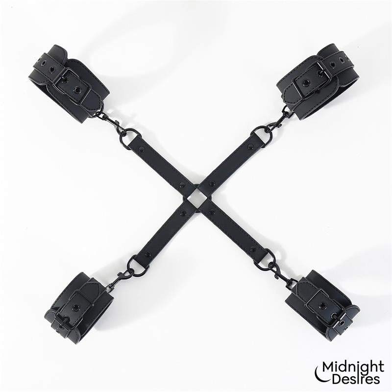 Hogtie Cross Bar Hand and Ankle Cuffs