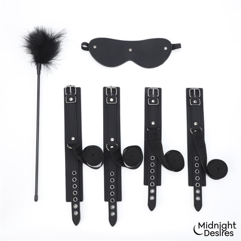 Bondage Set with Blindfold Feather Tickle and Cuffs