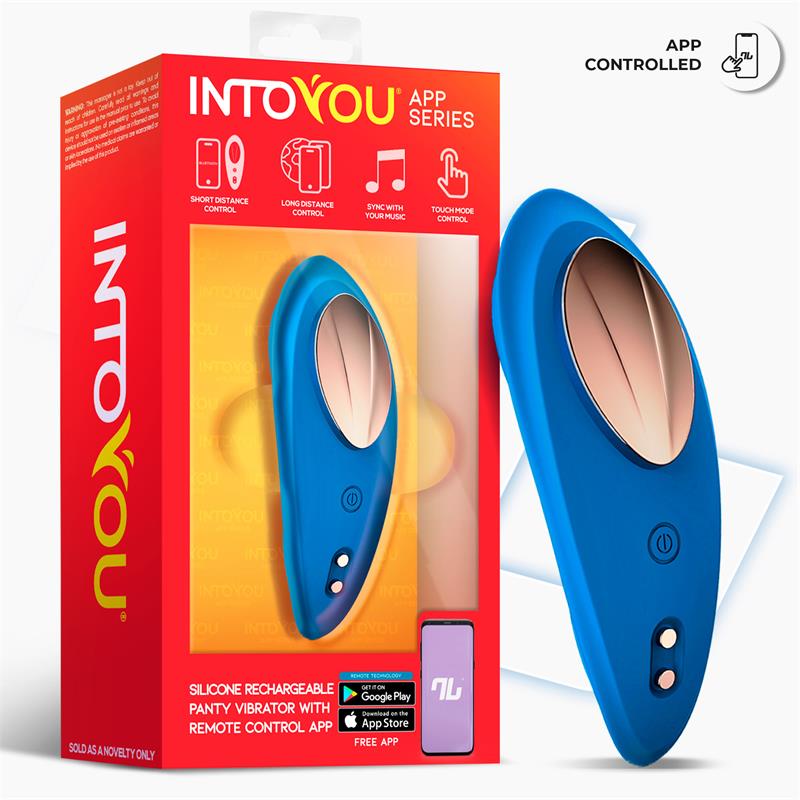 Panty Vibrator with App Silicone Blue