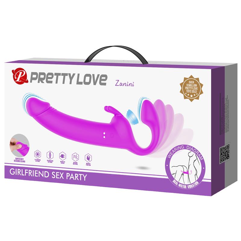 Zanini Vibrating Strapless StrapOn Silicone