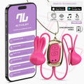 Tickly Nipple Clamps ith Vibration Remote and Necklace with App