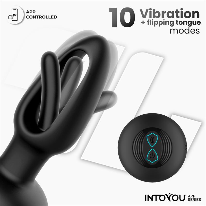 Zack Anal Plug with Flipping Tongue and Vibration with App