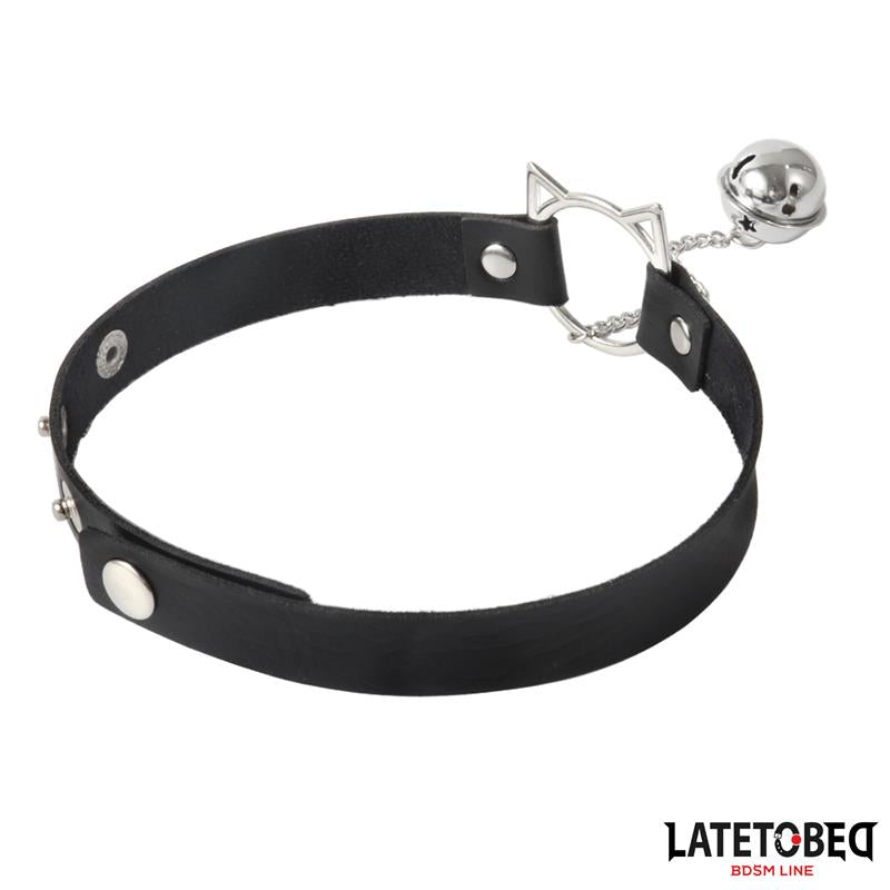 choker with cat ear hoop and bell