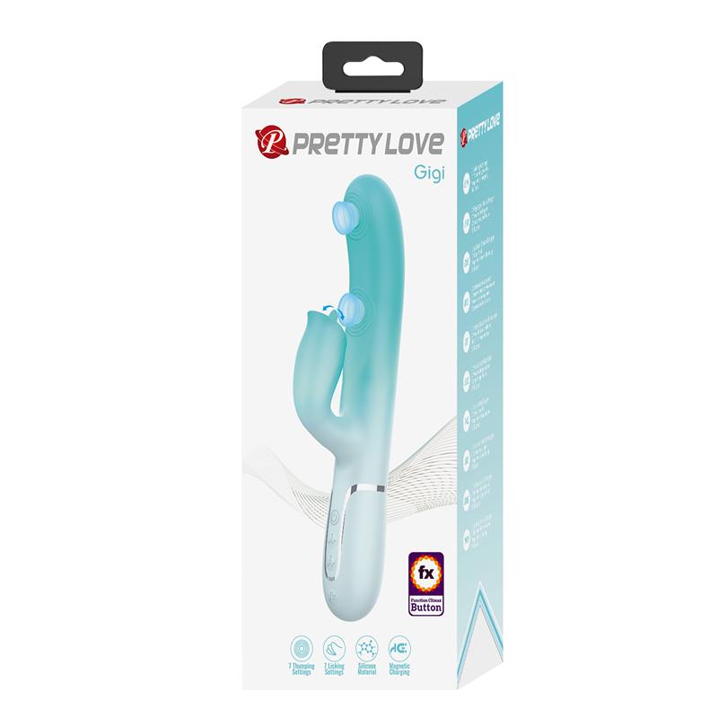 Gigi Rabbit Vibrator Thumping and Licking