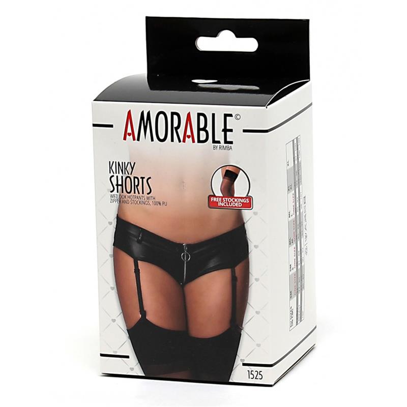 Shorts with Garter Belt and Zipper