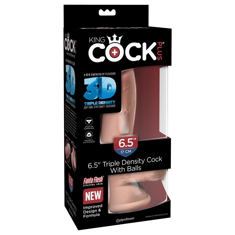 Triple Density Dildo with Testicles 65