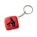Red Position Dice Keychain