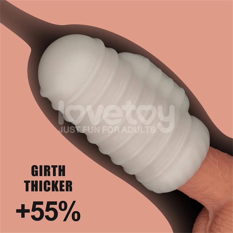 Knights Ring Vibrating Dual Purpose Sleeve Wavy