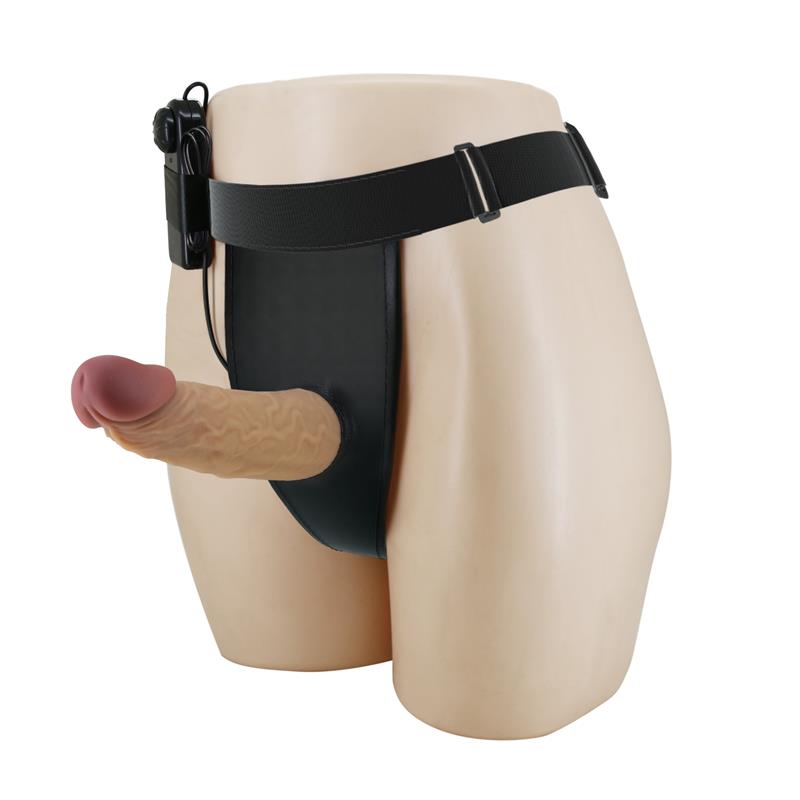 Draven Harness with Hollow Vibrating Dildo