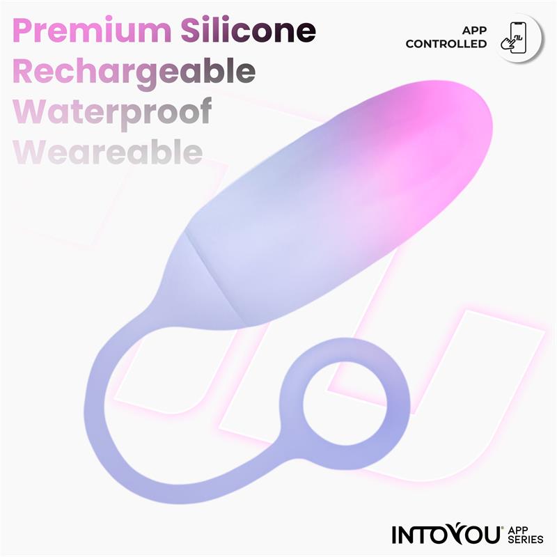 Vibrating Egg Double Layer Silicone with APP Pink Blue