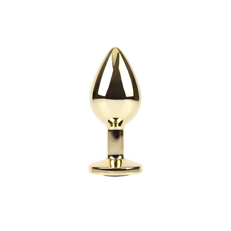 Metal Anal Plug with Jewel Size M