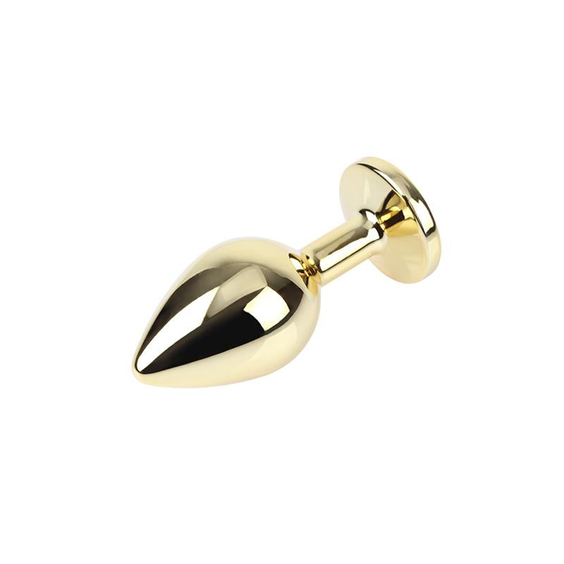 Metal Anal Plug with Jewel Size M