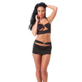 Top and Skirt Black One Size