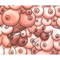 Rectangular PC mat Breast Design 22 x 18 cm