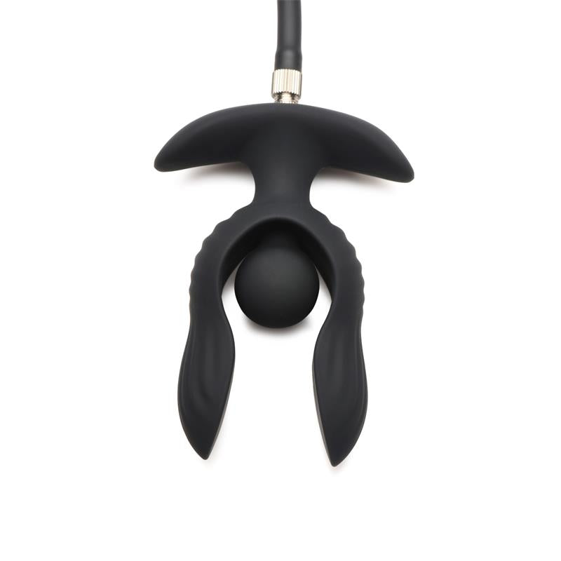 Dark Pearl Inflatable Vibrating Butt Plug with Remote