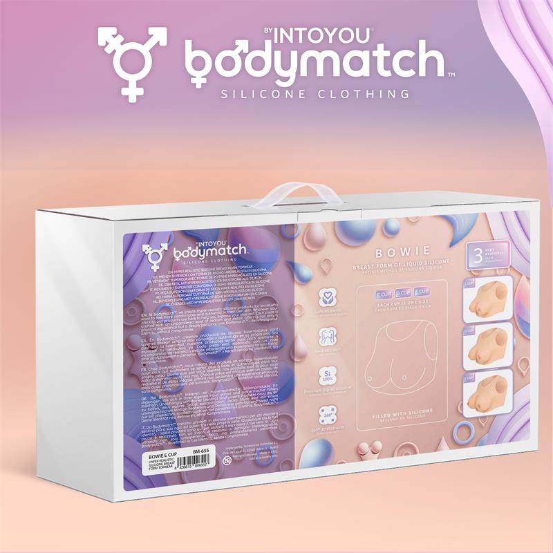 Bowie Realistic Breast Form E Cup Liquid Silicone