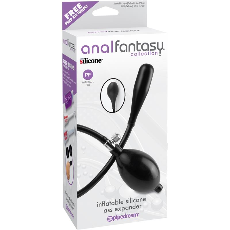 Inflatable Silicone Ass Extensor Black