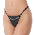 G String with Chain Black