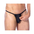 Leather Adjustable G string One size