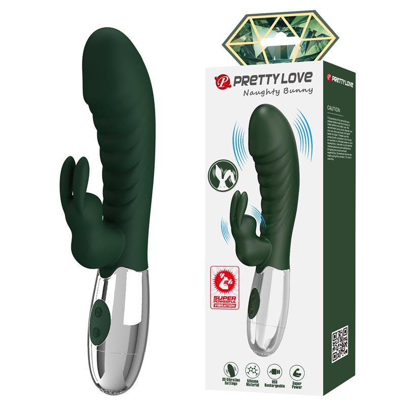 Naughty Bunny Vibe 30 Functions Green
