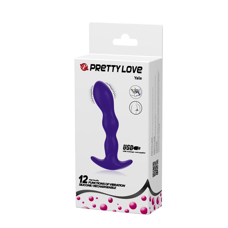 Yale Butt Plug with Vibration Purple