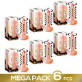 Pack of 6 Cesur 30 Realistic Dildo with Vibration 360º Undulating Movement and Telescopic