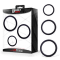 Set of 3 Penis Rings Silicone S M and L