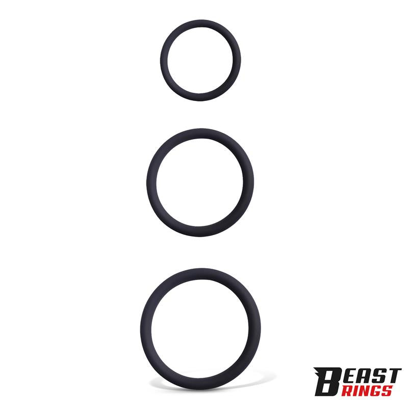 Set of 3 Penis Rings Silicone S M and L