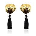 Heart Nipple Cover with Gold Sequins