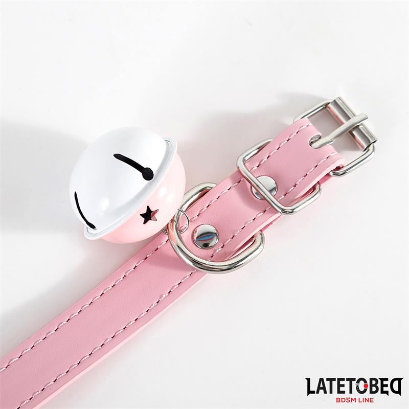 Collar with Bell Adjustable Pink