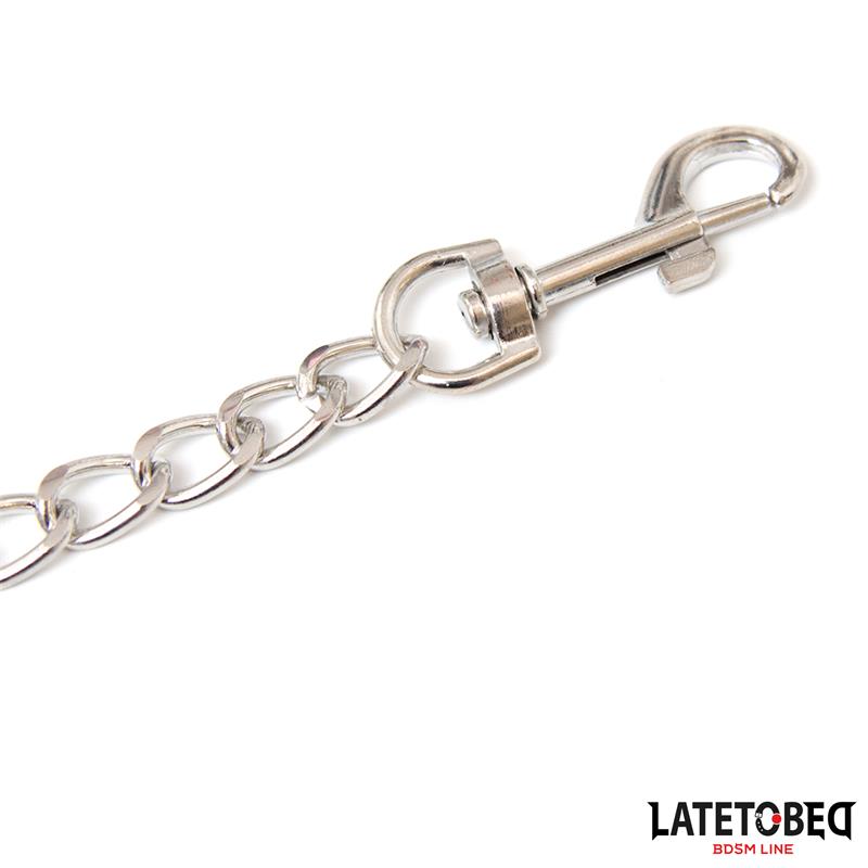 Metal Chain Leash Pink 65cm