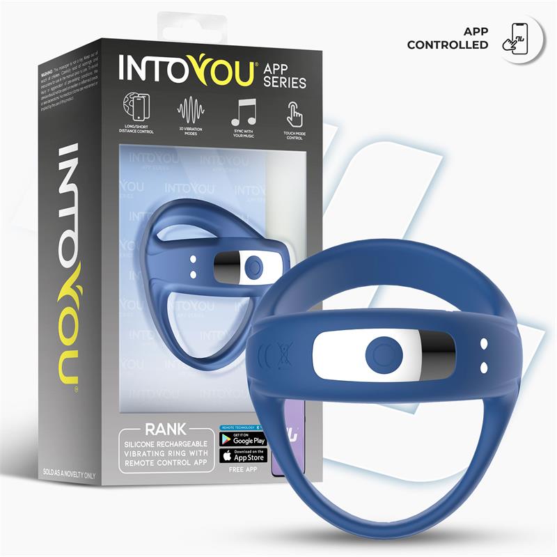 Rank Vibrating Ring with App Blue