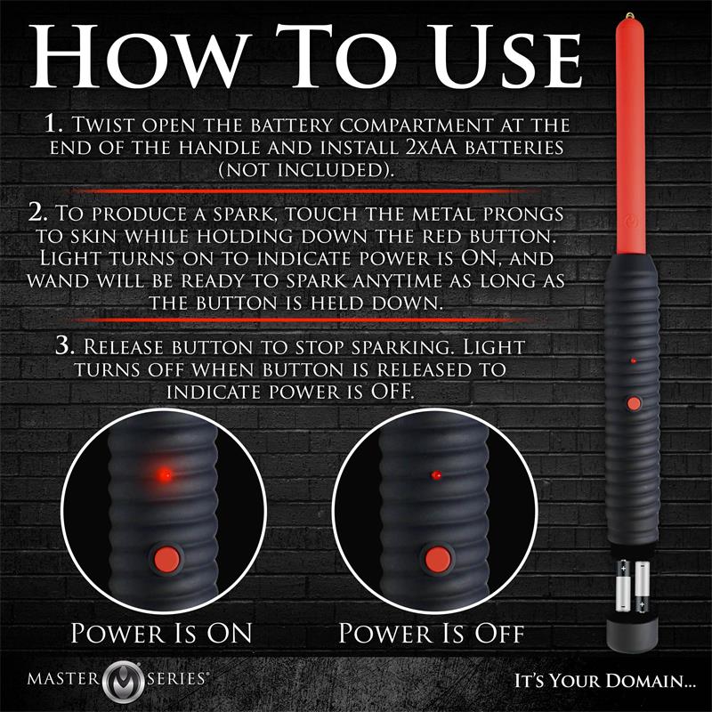 Spark Rod Zapping Wand with Electro Shock