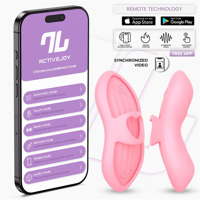 Laia Heated Finger Vibrator and App Pink