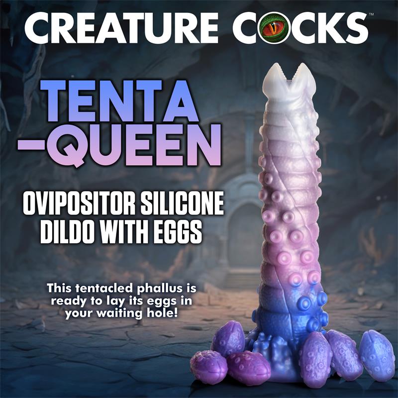 Tenta Queen Ovipositor Dildo with 6 Eggs