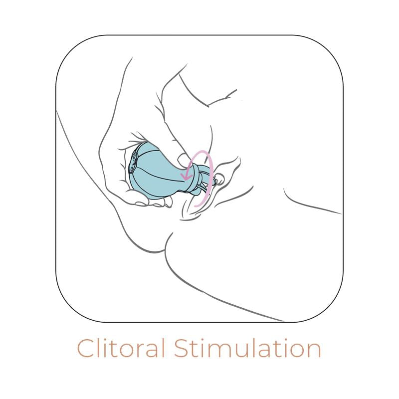Stimulator Caress Vibration and Rotation Light Blue