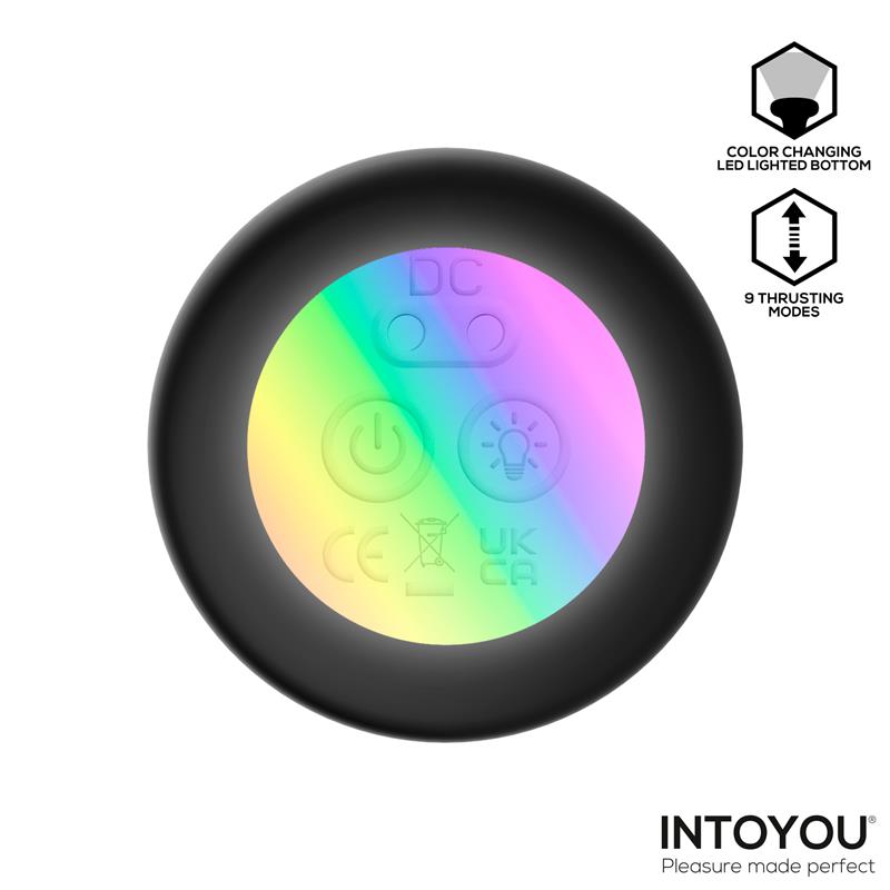 Krax Butt Plug with Vibration Thrusting Led Light and Remote