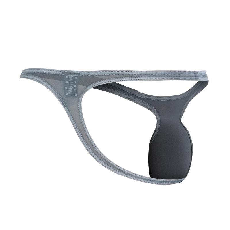 C4MSPXBUL03 Micro Thong Bulge Mesh Grey