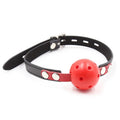 Ball Gag Breathable Black Red